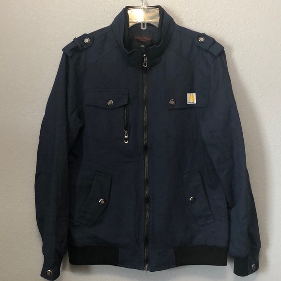Knock off "Carhartt" coat Men's 2xl navy utility members only look jacket bomber - Picture 13 of 13